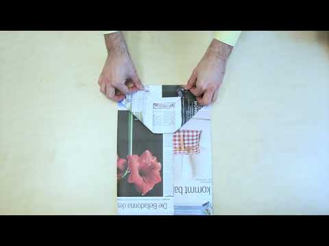 Verpacken mit Zeitungspapier Lifehack