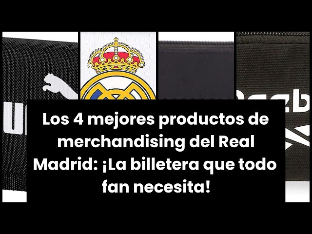 Vídeo relacionado con Cartera Oficial del Real Madrid - Piel 100% Legítima con Protección RFID, Diseño Exclusivo con Escudo del Club. Regalo para Hombre. (Americano con Monedero Negro)