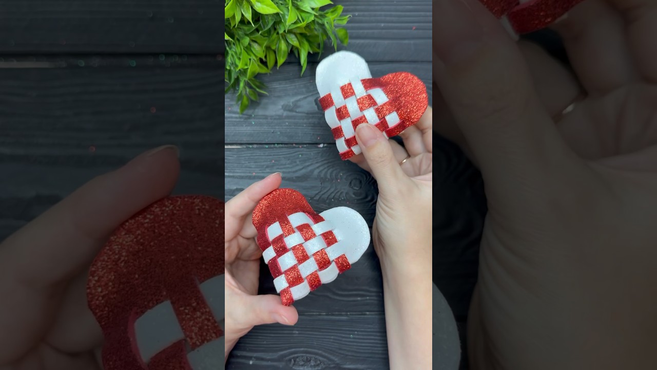 WoW! Beautiful Craft Ideas! Glitter Hearts Valentine's Day Craft