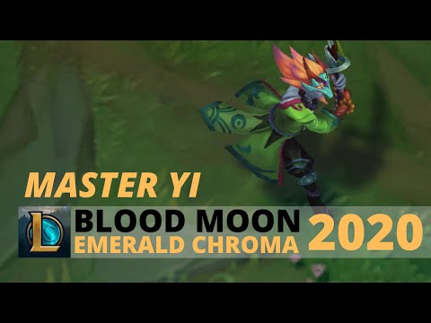 Blood Moon Master Yi Emerald Chroma 2020 - League Of Legends