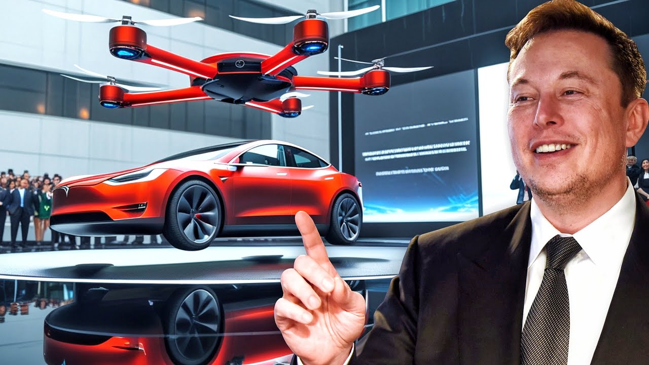 Elon Musk's First Prototype of Flying Tesla Car SHOCKED The World