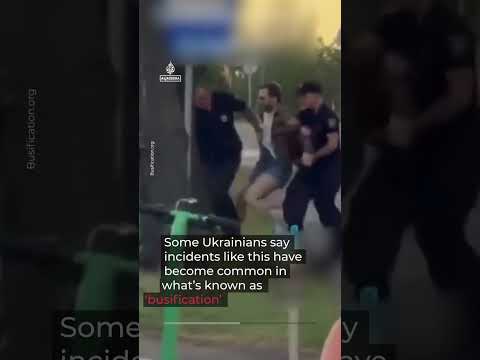 Woman screams in fear as Ukraine war recruiters pounce on man | AJ #shorts