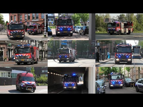Grote Brandweer Amsterdam Amstelland Compilatie! Zeer Veel Brandweer met spoed onderweg