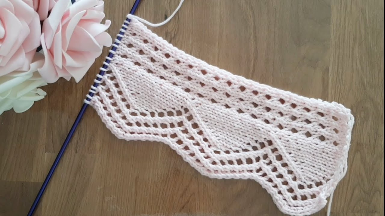 Bordo super traforato ai ferri n° 174 / Super openwork knitted edge /Borde super calado a dos agujas