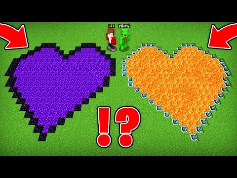 JJ & Mikey's Mind-Blowing Minecraft Heart Portals!