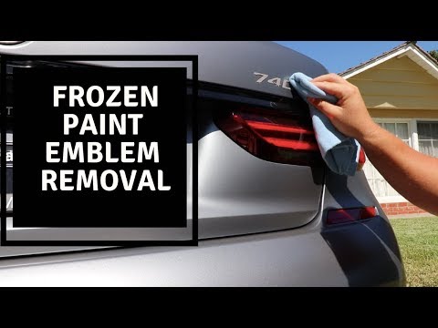 HOW TO REMOVE EMBLEMS FROM BMW FROZEN MATTE PAINT