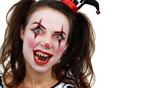 Scary Clown Makeup Tutorial - Halloween Face Paint