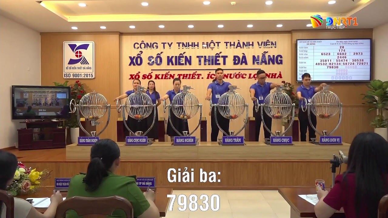 🔴 Kết quả quay số mở thưởng Xổ số kiến thiết Đà Nẵng ngày 18/7/2026