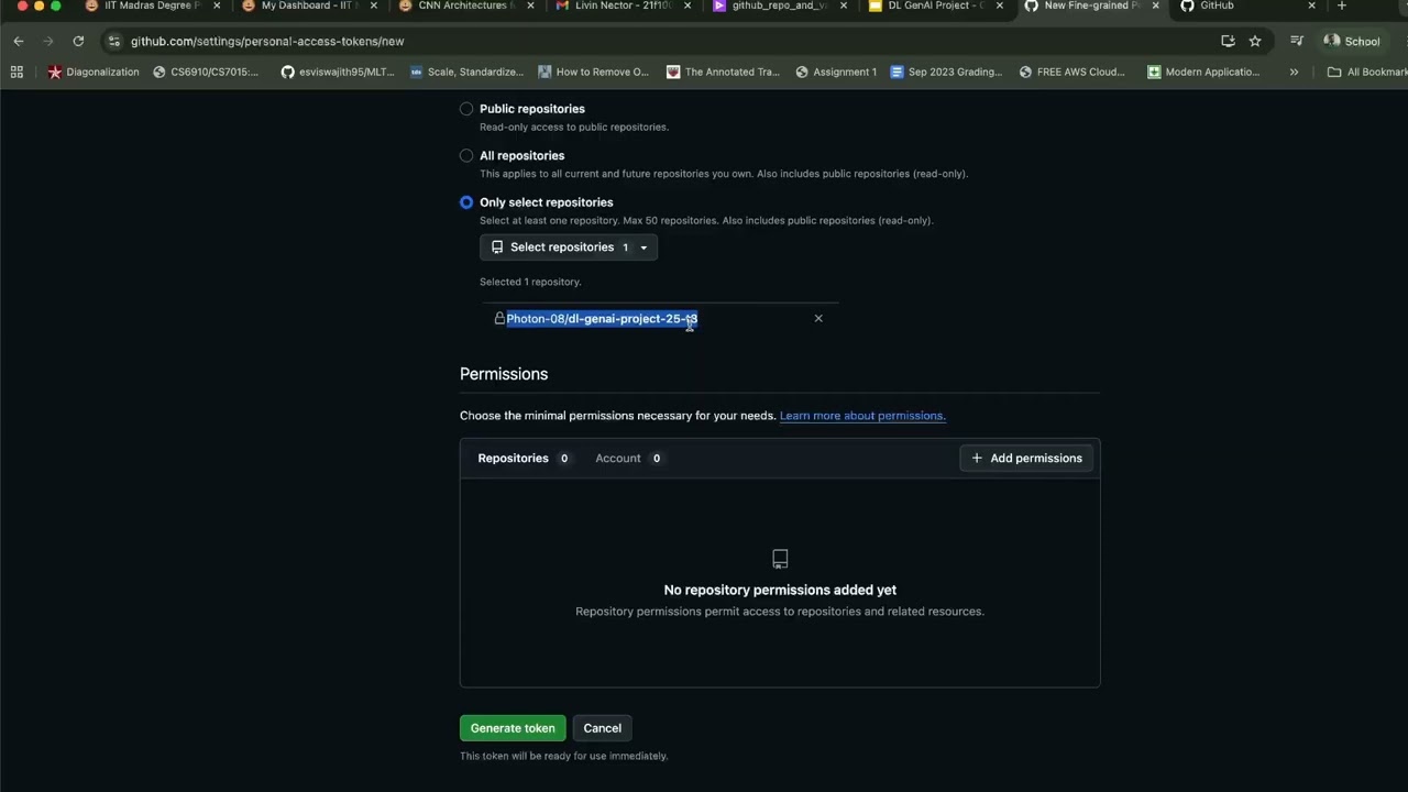 Step-by-Step: GitHub Repo Setup + Credential Validation for DL & GenAI Course Project