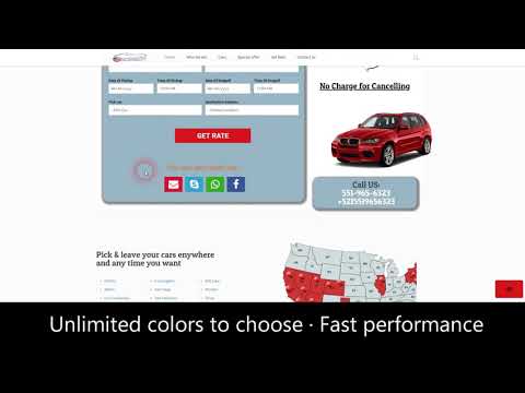 Web design service for car rental website