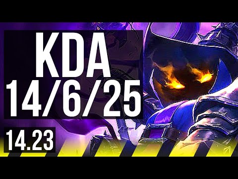 VEIGAR & Pyke vs APHELIOS & Blitzcrank (ADC) | 56k DMG, Legendary, 14/6/25 | KR Diamond | 14.23