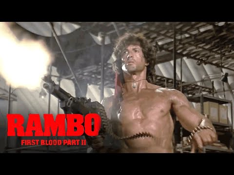 'Rambo Shoots Up The Base' Scene | Rambo: First Blood Part II