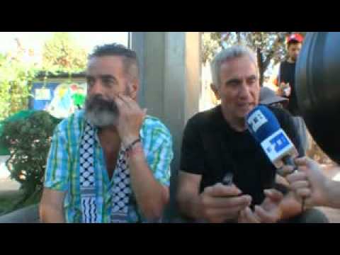 Day laborers begin the first day of the SAT workers' march in Granada.