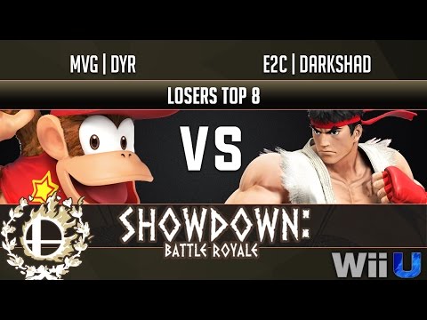 Showdown Battle Royale LOSERS TOP 8 - MVG | dyr (Diddy Kong) vs E2C | Darkshad (Ryu)
