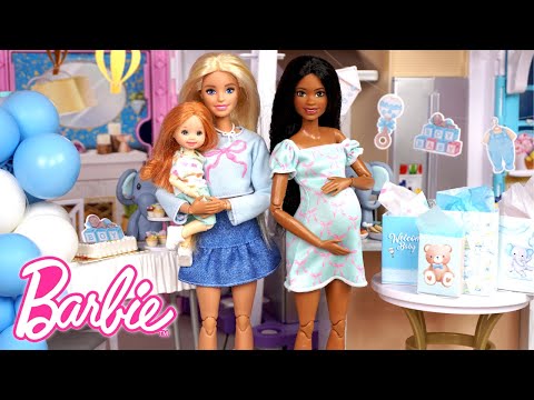 Barbie & Ken Doll Family Baby Party Story
