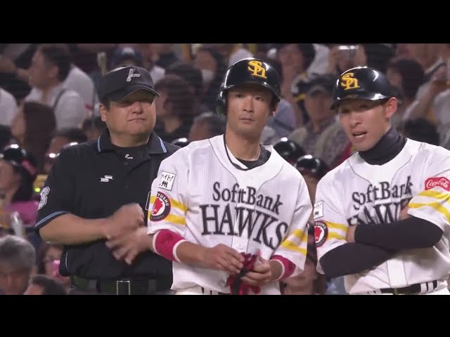 【4回裏】ホークス・明石 巧みに流してレフトへのタイムリーヒット!! 2019/5/5 H-B