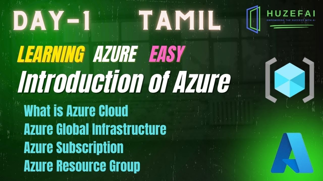 #1 Introduction of Azure in Tamil | #Huzefai #Azure #Azurevm