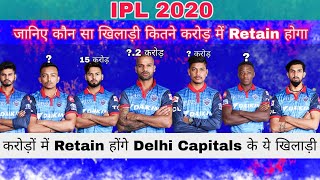 IPL 2020 : Complete List of all Players Delhi Capitals might Retain and there Retain Price