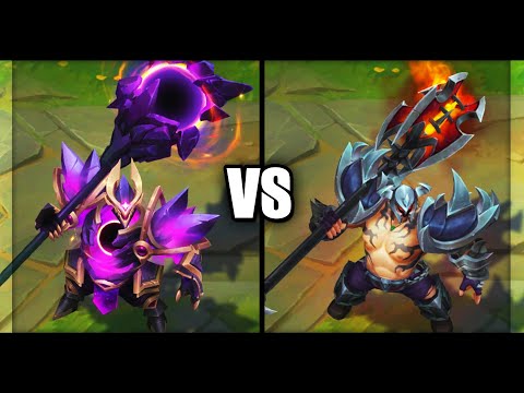 Dark Star Mordekaiser vs Pentakill Mordekaiser Skins Comparison (League of Legends)