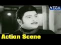 Sabatham Tamil Movie Ravichandran Rescues K R Vijaya Action Scene