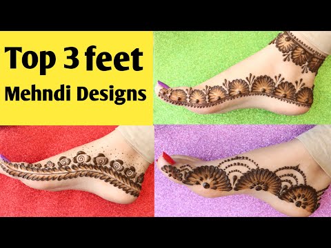 easy simple feet mehndi design by just mehndi