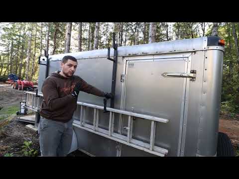 Custom Enclosed Trailer Ladder Rack