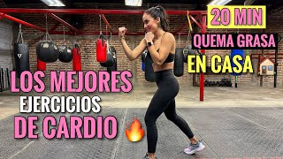 Cardio HIIT Para QUEMAR GRASA en solo 20 Minutos | Ejercicios en Casa y Sin Equipo