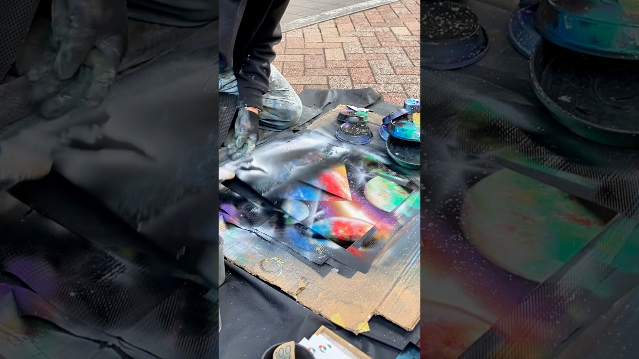 遭遇したご夫婦に絵をプレゼント #スプレーアート