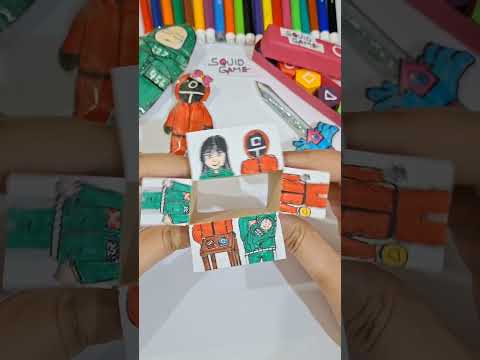 Squid Game 3 Cute Emojis🦑💞💜🤠#art#fun#dit#cool#papercraft#short