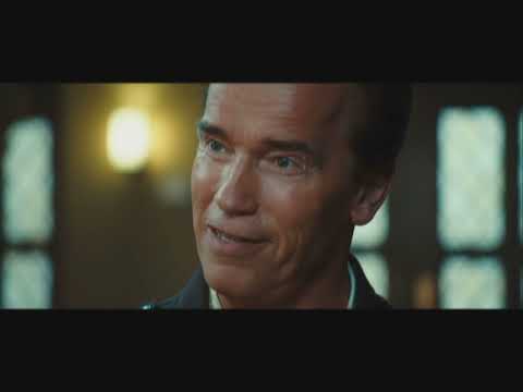 The Expendables 2010 official trailer frame with the team lined up, signaling big ensemble action and muscular scoring