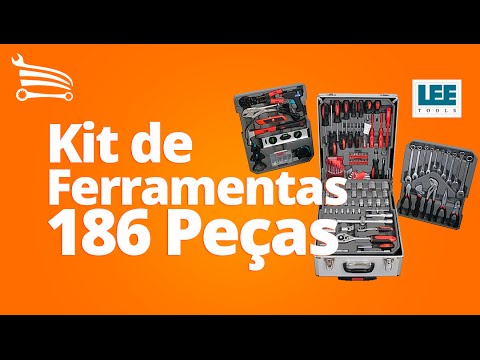 Kit de Ferramentas Profissionais com Maleta com 186 Peças - Vídeo