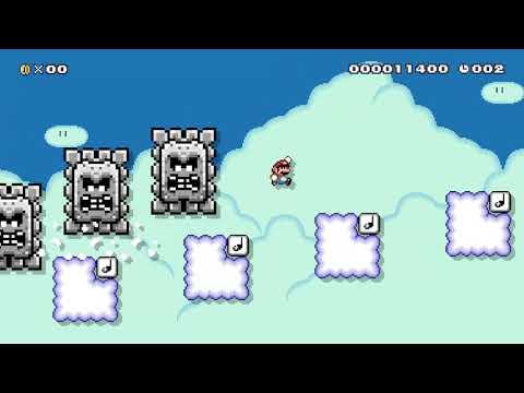Super Mario Maker 2 Sky Thwomp →+Y Keep Run (20s)