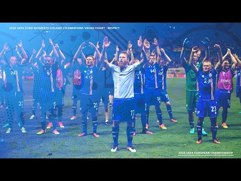 2016 UEFA Euro Moments-France vs Iceland 5-2 Iceland Celebrations Viking Chant - Respect
