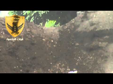 استهداف تجمعات قوات النظام في مجمع 8 آذار في حي الزبلطاني في مدينة دمشق بواسطة صاروخ كاتيوشا من قبل هيئة دروع العاصمة