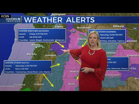 4 p.m. Friday evening forecast KOIN 6 News Feb. 22, 2019