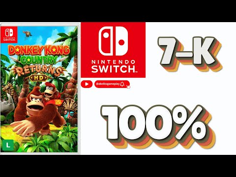 Donkey Kong Country Returns HD 7-K TRILHA TRAIÇOEIRA  Treacherous Track 100% (Modo Original)