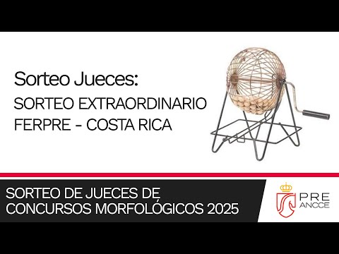 Sorteo Extraordinario para el concurso de FERPRE, Costa Rica