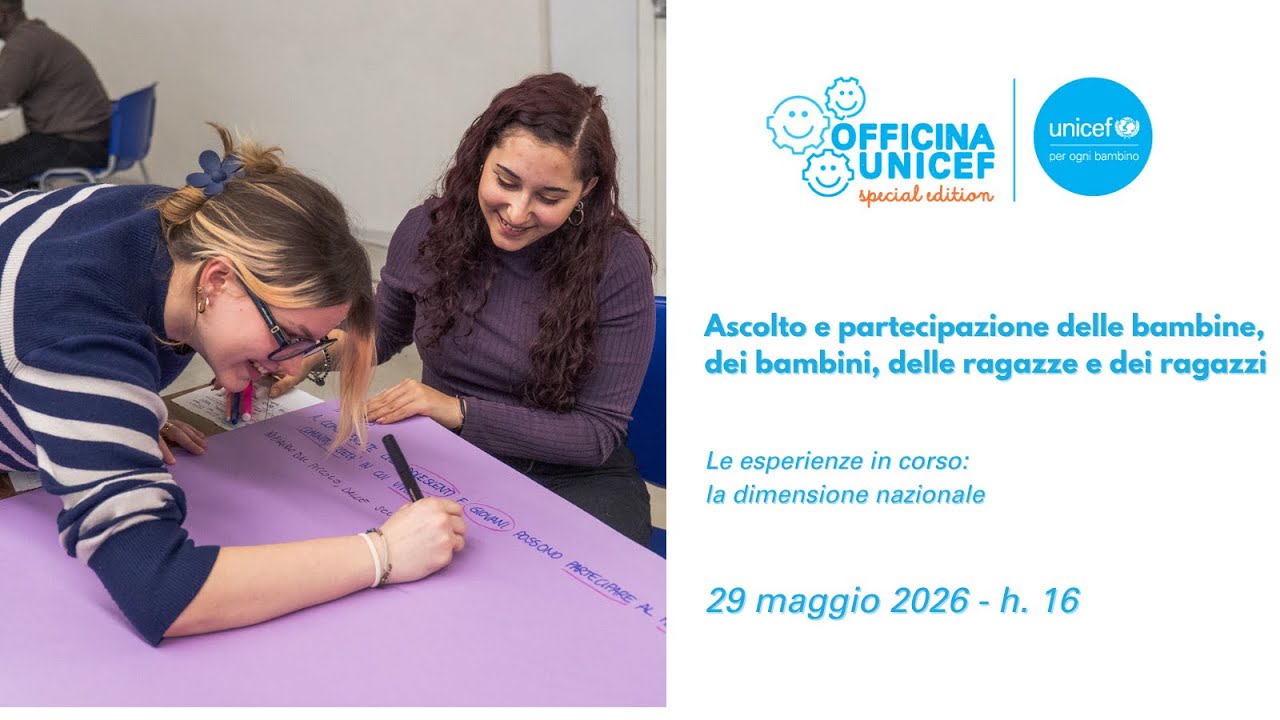 Officine UNICEF Special "La partecipazione di bambini e ragazzi": Dimensione nazionale