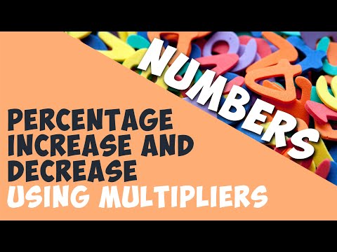 Percentage Increase Decrease Using Multipliers Number Maths Addyeschool