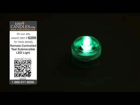Remote Controlled Teal Submersible LED Light
