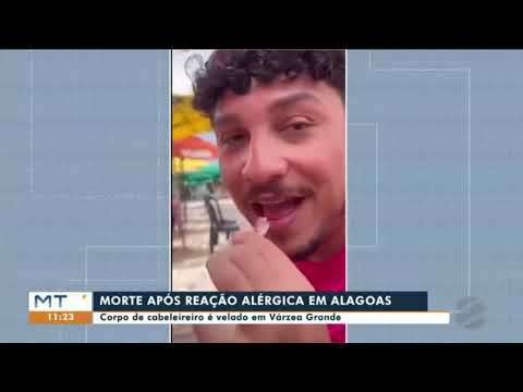 Corpo de cabelereiro vítima de reação alérgica em Alagoas é sepultado em MT
