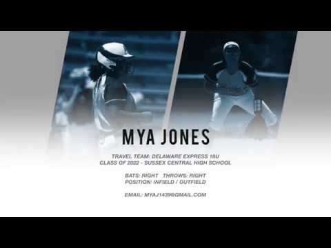 Mya Jones Softball Skills Video