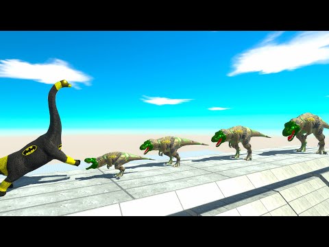 BATTLE 4 SIZE of T-REX SOLDIER - Animal Revolt Battle Simulator ARBS