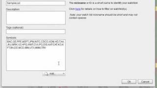 Creating a list based on a StockFetcher Filter