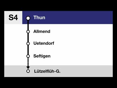 BLS Ansage » S4 Begrüssung in Thun nach Lützelflüh-Goldbach (2022) | SLBahnen