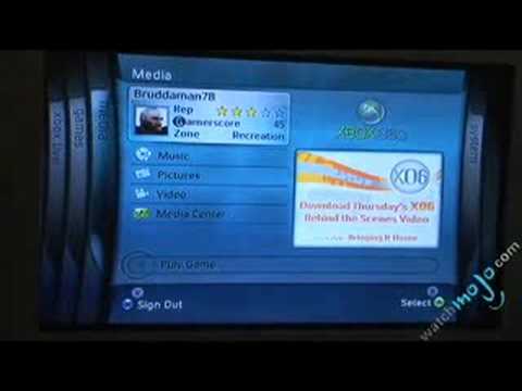 Review of Xbox 360 – Dashboard Menu