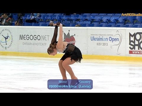 UO2013 FJODOROVA Alina (LAT) Senior Ladies Free Skating (ФЕДОРОВА Алина)