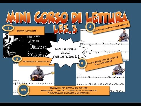 Lezioni di Basso - Mini Corso di Lettura 3 - Salti di Ottava e i Sedicesimi