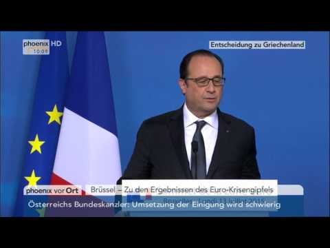 EU-Sondergipfel: François Hollande zu den Ergebnissen am 13.07.2015