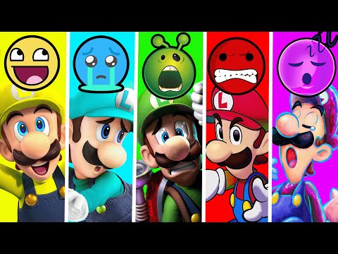 Video Thumbnail: Luigi's Happiest😁, Saddest😭, Spookiest😱, Angriest😡 and Sleepiest😴 Music